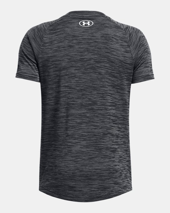 Boys' UA Tech™ Textured Short Sleeve in Black image number 1